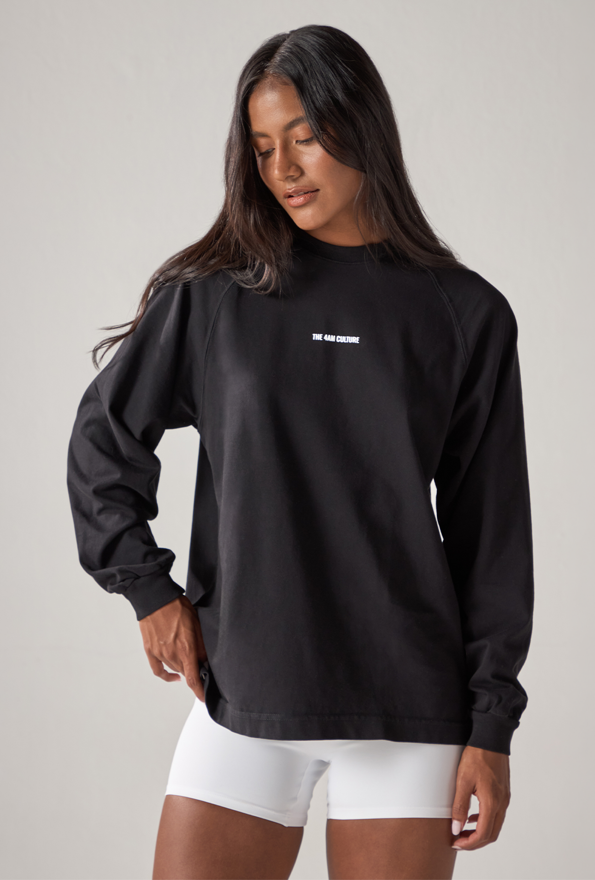 Blusa Raglan Long Sleeve Dark Coffee