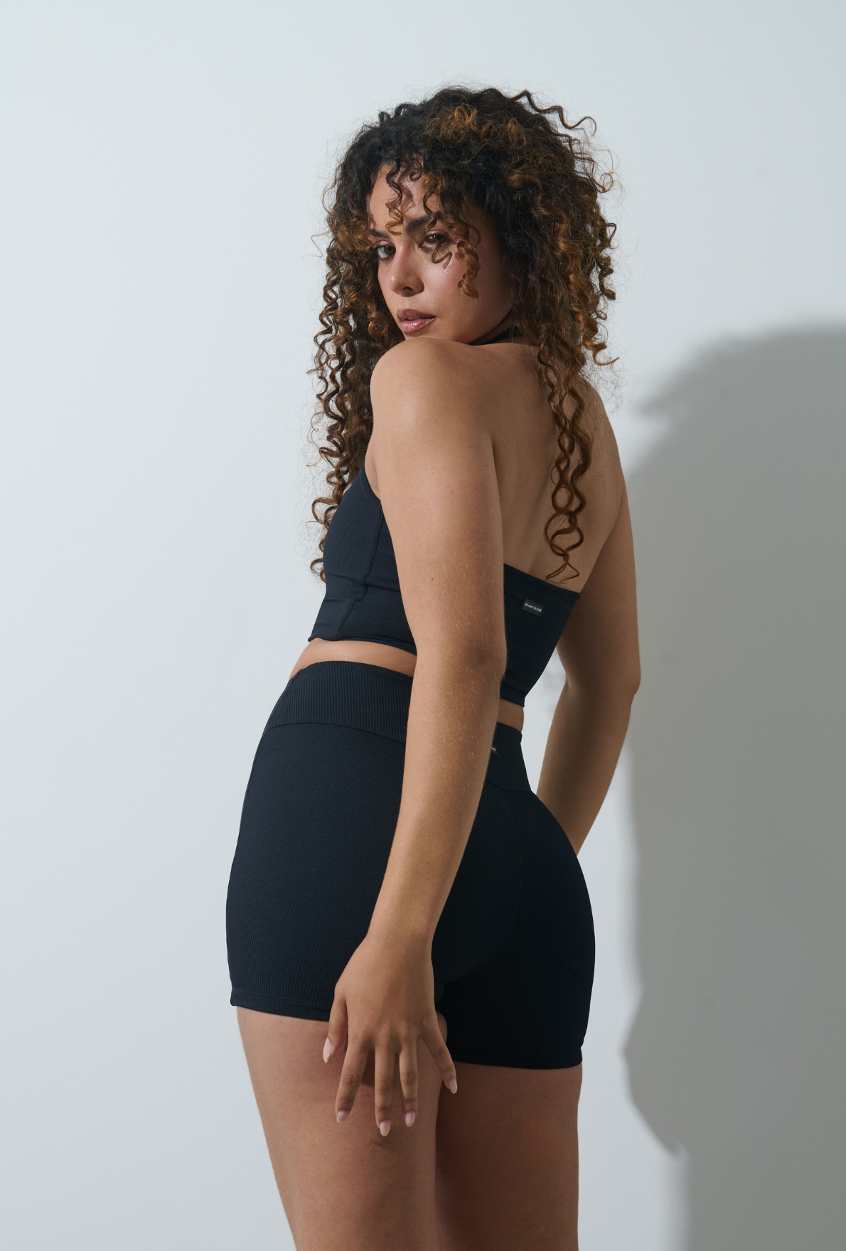 Cropped Frente Única Ribb Black Velvet