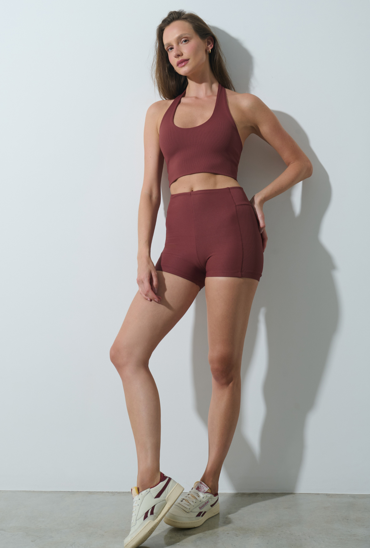 Shorts Ribb Up Cherry