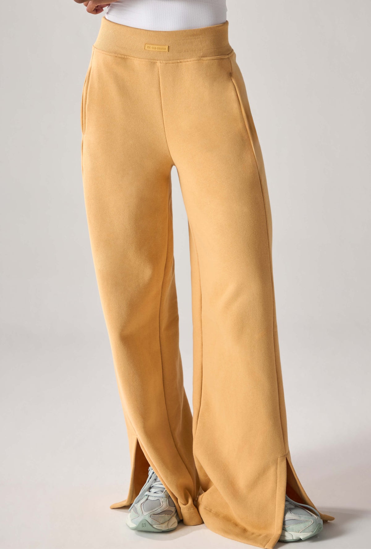 Calça Moletom Wide Mustard