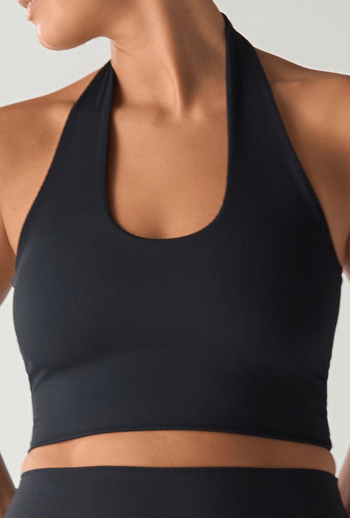 Cropped Frente Única Ribb Black Velvet