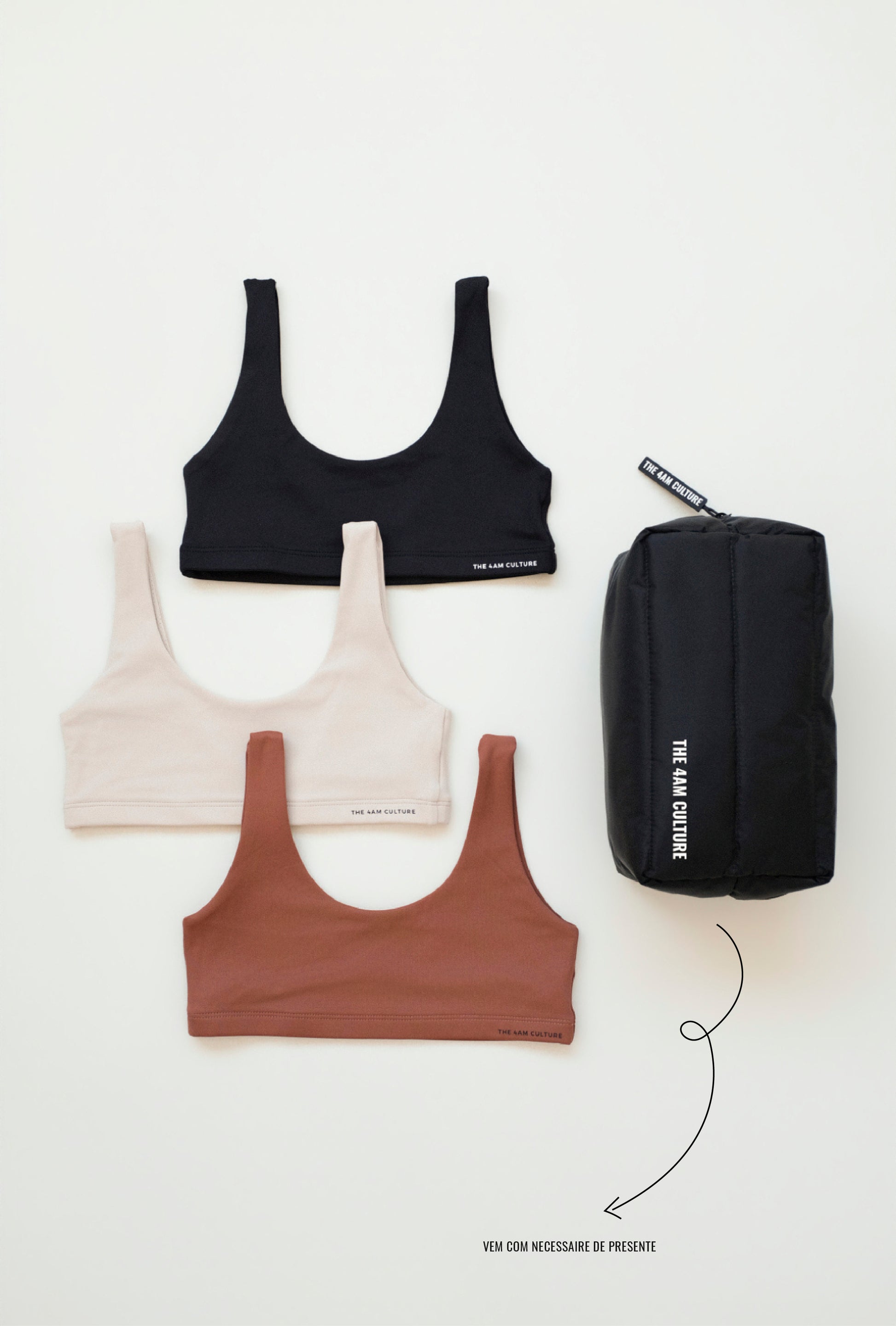 Kit Trio Tops Skin + Necessaire Puff