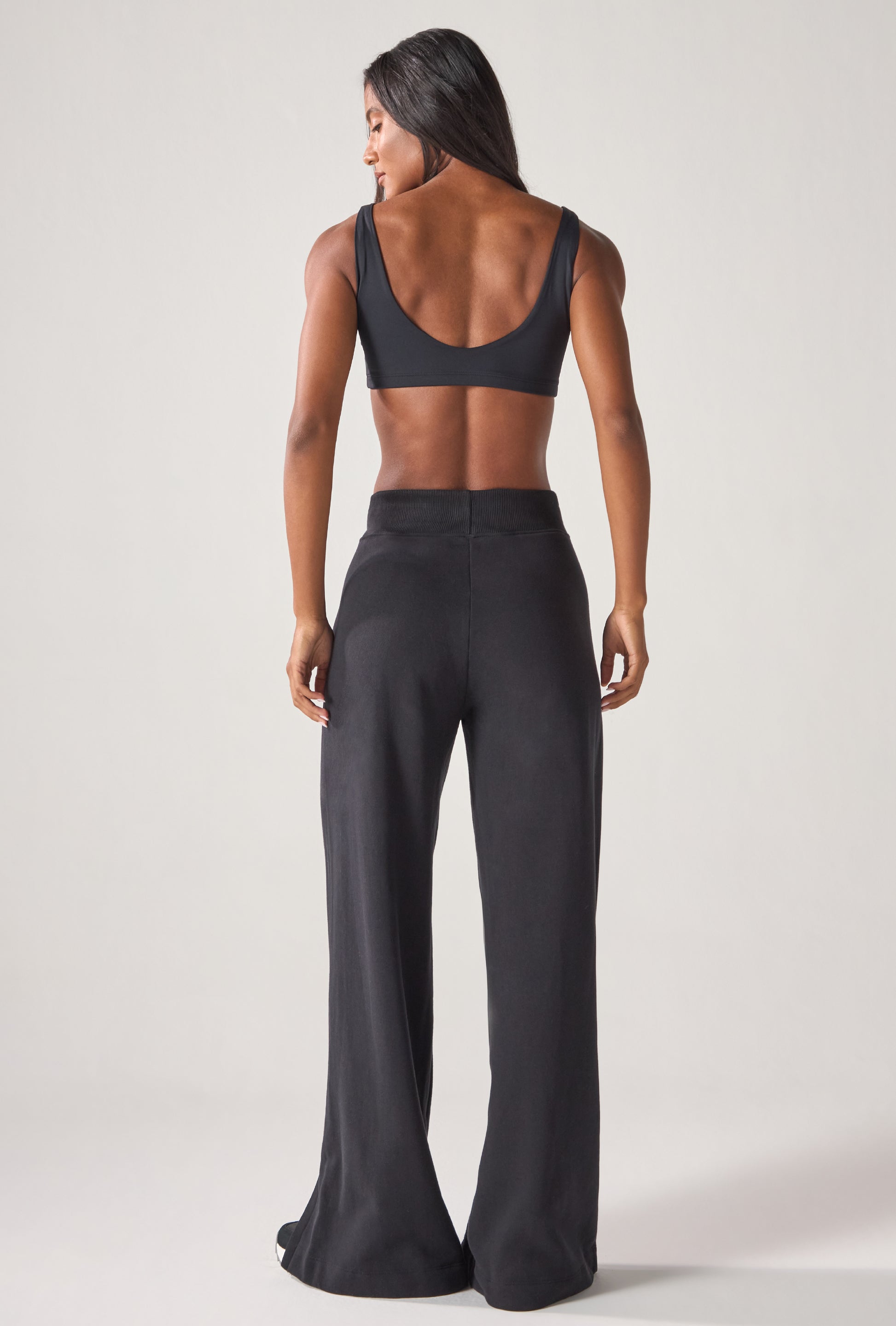 Calça Moletom Wide Dark Coffee