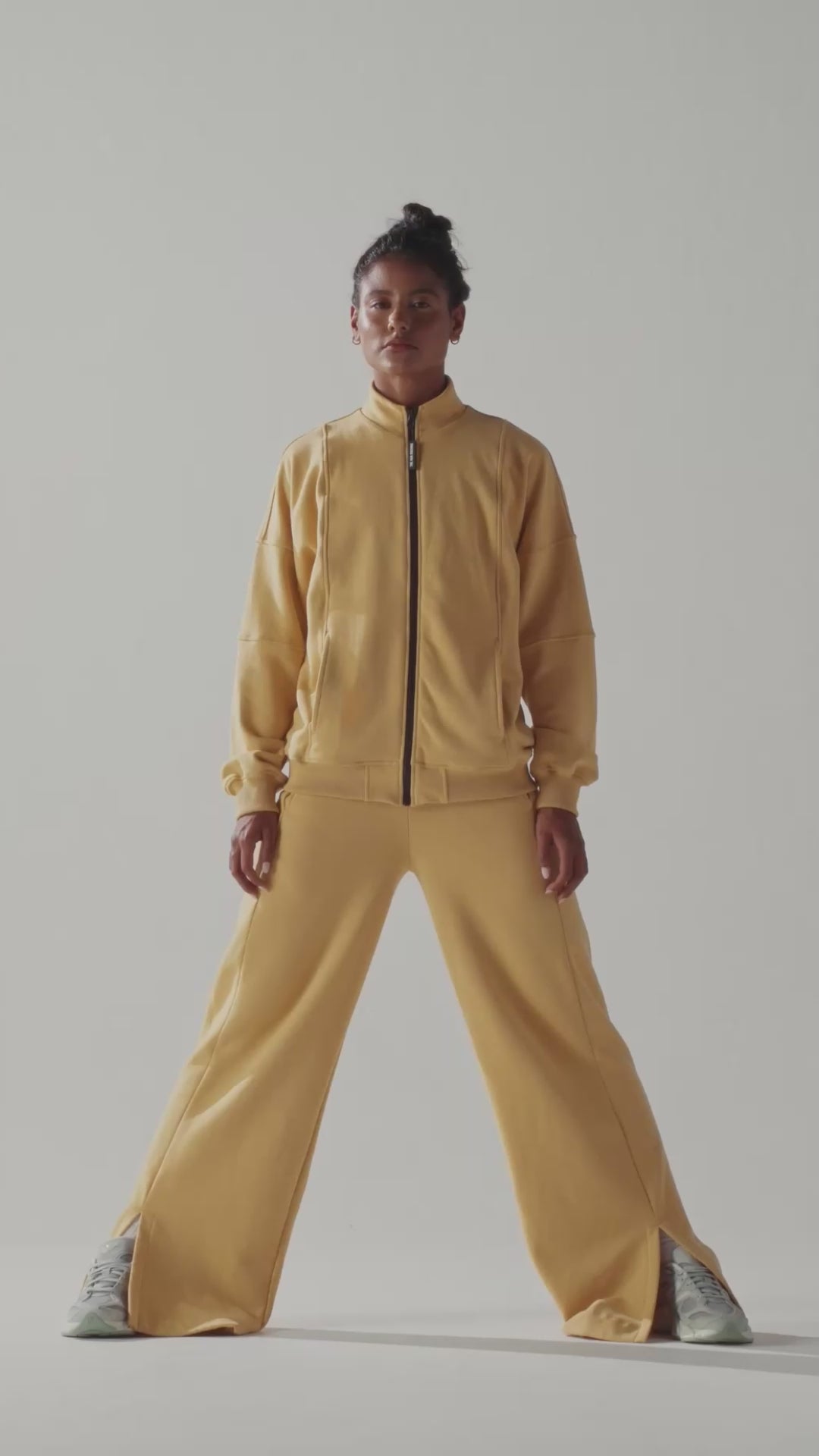 Calça Moletom Wide Mustard